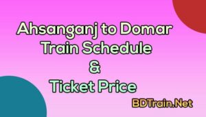 ahsanganj to domar train schedule and ticket price